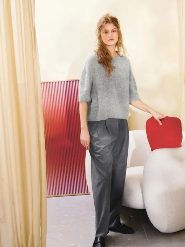 "IVY TEE" stickad en tråd Sunday och en tråd Tynn Silk Mohair 2502-9 Sänkt pris