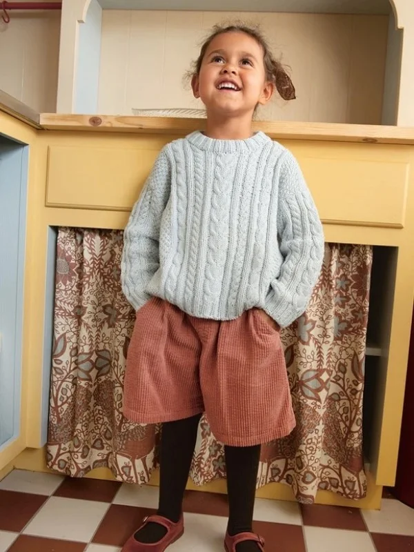 "CASPIAN SWEATER JUNIOR" stickad med en tråd Double Sunday eller Duo 2501-1a-1b Extra rabatt