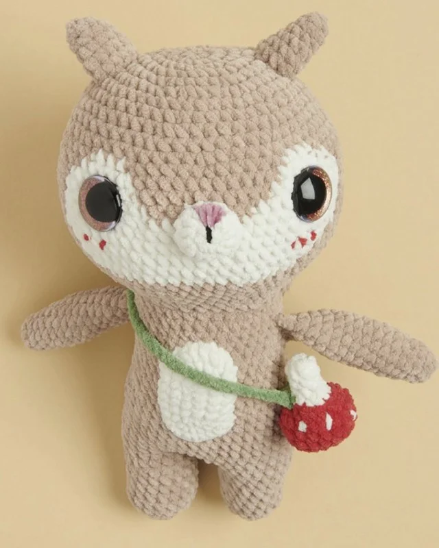 "Little squirrel" virkad i Creative Chenillove 16662, mönster på Danska Rea