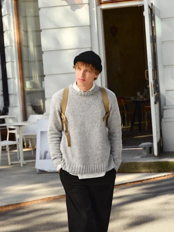 "BRENDAN SWEATER MAN TWEED" stickad i Tweed Recycled 2412-8 Sänkt pris