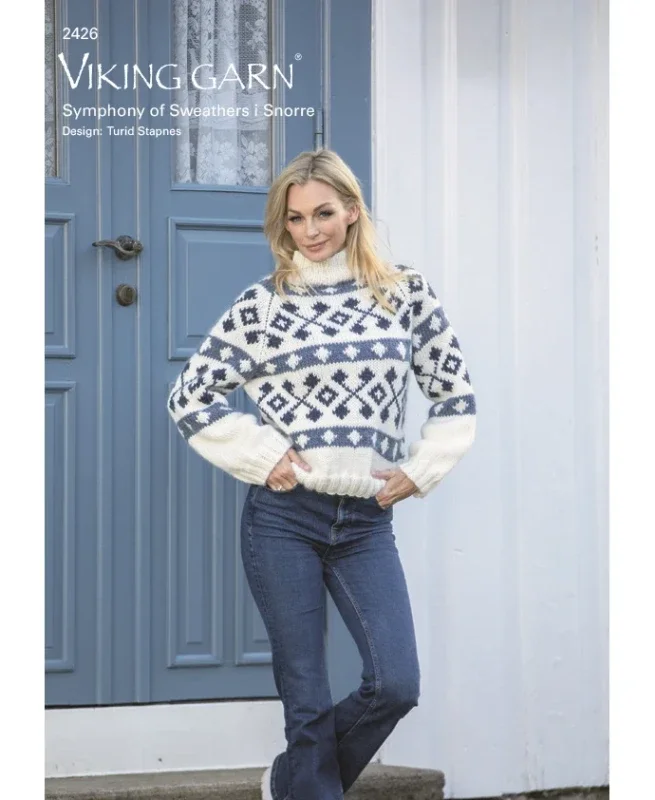 "Symphony of Sweater i Snorre" mönsterkatalog rån VikigGarn 2426 Fri frakt