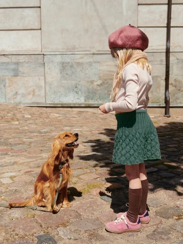 "LILJA SKIRT JUNIOR" stickad i Merinoull 2408-5 Nyhet