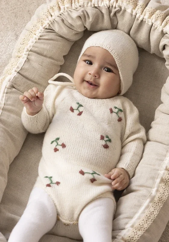 risnedsättning «Åsa» body & mössa stickad i Trend Merino Petite 2417-17