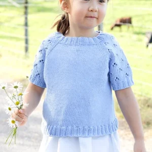"Daisy Fields Top" stickad i Drops Cotton Light Beställ nu