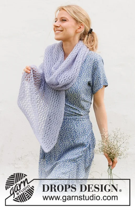 Säker betalning "Spring Catch" stickad i DROPS Brushed Alpaca Silk