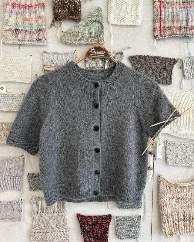 Säker betalning "MAGGIE CARDIGAN" stickad i en tråd Sunday och en tråd Tynn Silk mohair