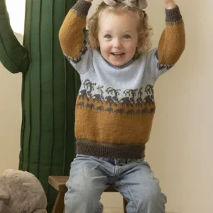 "Elefant"- tröja stickad i Trend merino Petite Populärt val