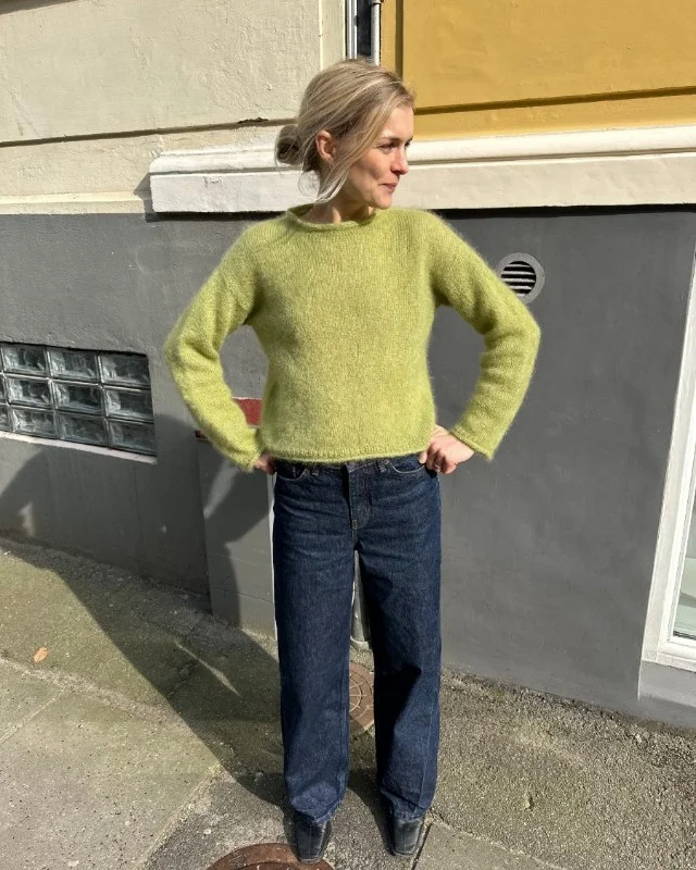 "CLOUD BLOUSE" stickad med två trådar Tynn Silk Mohair Köp online