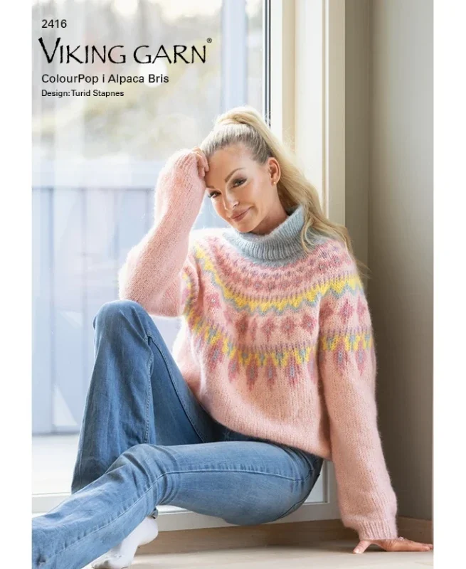 Mönsterkatalog med modeller stickade i Alpaca Bris 2416 Sänkt pris