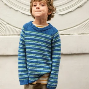 "COLLIN SWEATER JUNIOR" stickad med två trådar Tynn Line stickas uppifrån och ned 2405-7 Rabatt