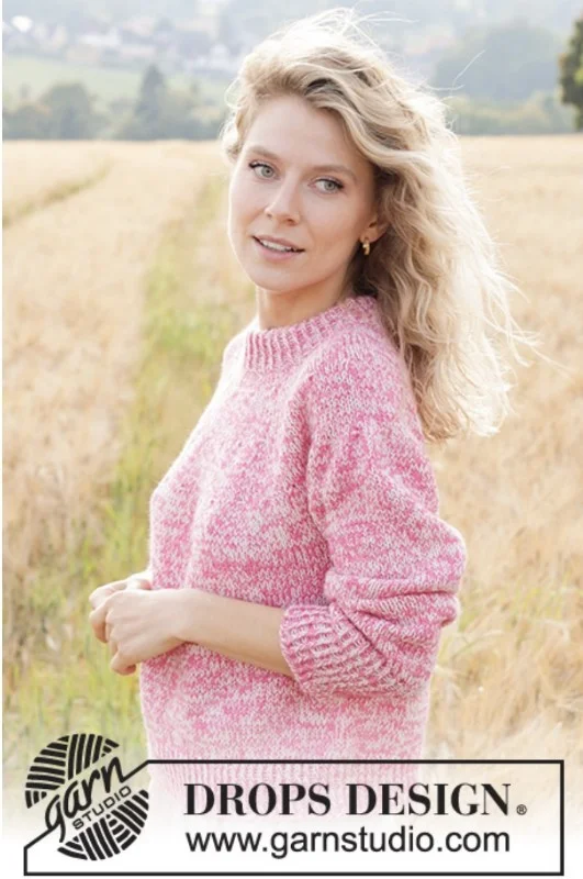 ”Strawberry sprinkle” stickad i två trådar Flora 250-16 Rabatt