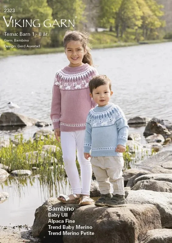 Mönsterkatalog barn 1-8år 2323 i Bambino, trend baby merino eller trend merino petite Köp nu