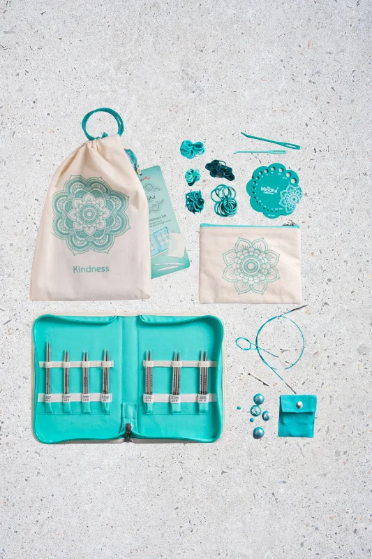 Bästa pris Mindful Kindness - set med korta ändstickor (7 par, 10 cm) och tillbehör