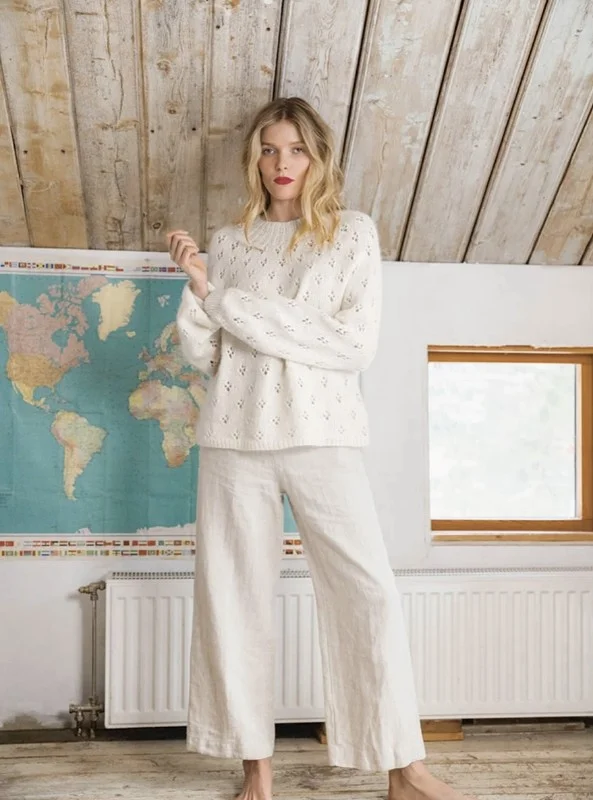 Klöver Jumper nr.3 i Babyull Lanett och Tynn Silk Mohair Fri frakt