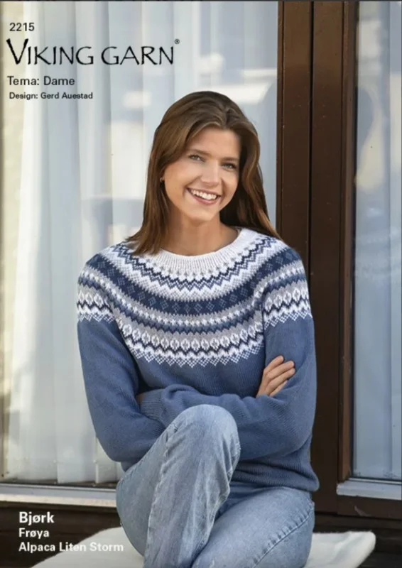 Kampanj Mönsterkatalog från Viking Garn Dam i FRØYA eller Alpaca Liten Storm 2215