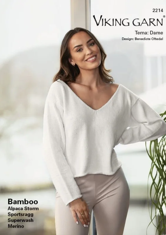 Erbjudande Mönsterkatalog Dam i Bamboo eller Alpaca Storm från Viking Garn. 2214