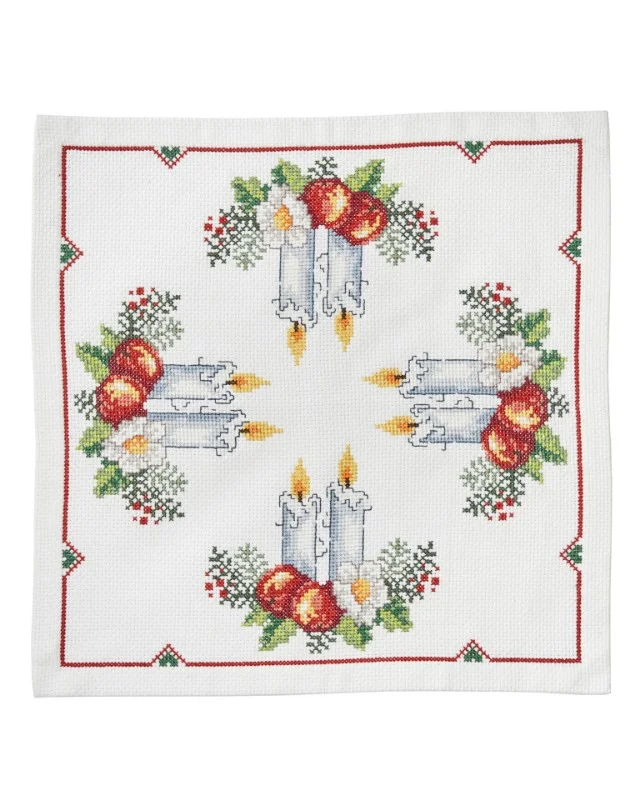 Utförsäljning Juleljus och äpplen - duk