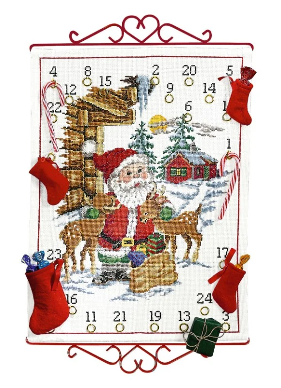Tomte med paket - julkalender Begränsad tid