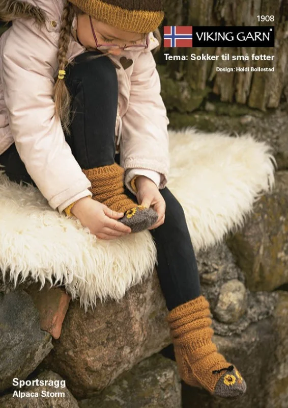 Mönsterkatalog, Stickade sockor i Alpaca Storm 1908 Endast idag