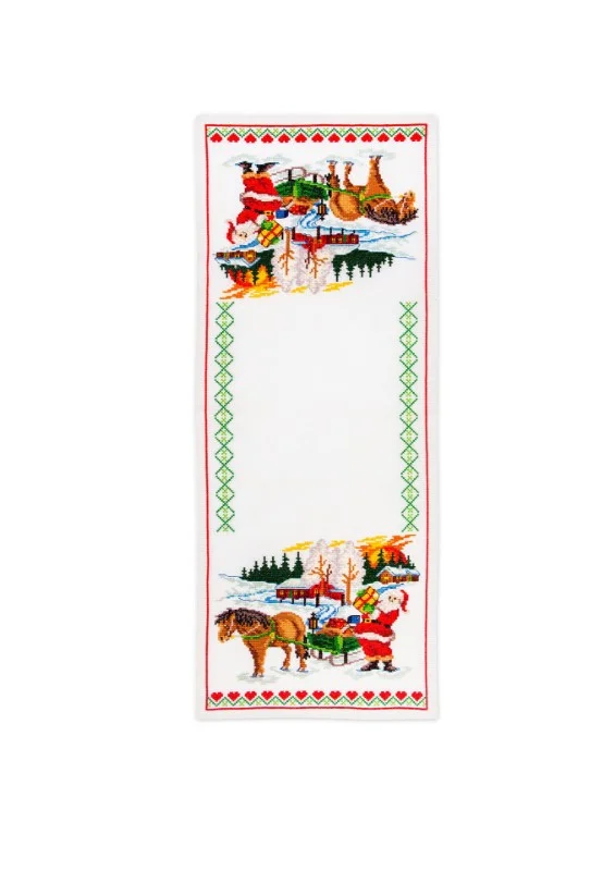 Tomte med häst och släde - löpare Endast idag