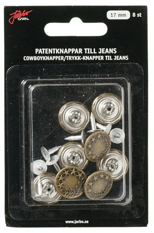 Tryckknappar till jeans (17 mm, 8 st) Extra rabatt