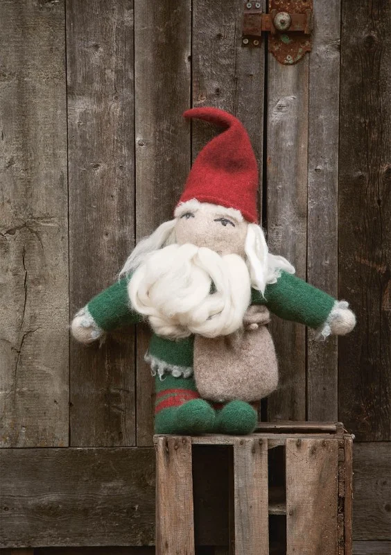 Fri frakt Nisse stickad i Fritidsgarn, mönster på Norska