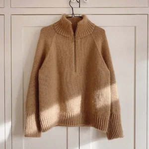Zipper Sweater i Peer Gynt och Tynn Silk Mohair Billigare