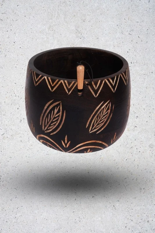 Säker betalning Leafy yarn bowl, garnskål
