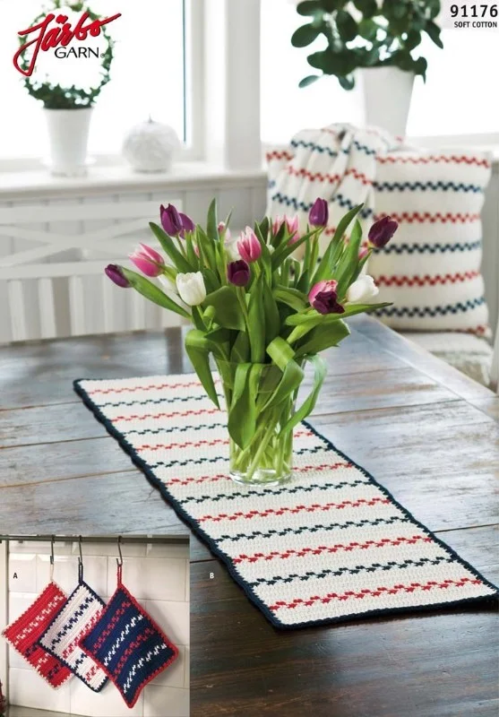 Löpare och grytlapp i Soft Cotton Trygg betalning