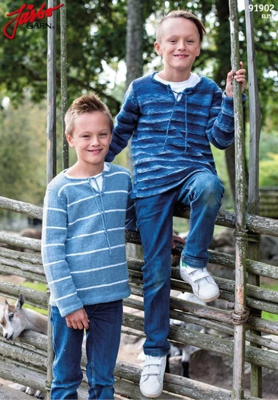 Stickmönster till randig barntröja i Elise Snabb frakt