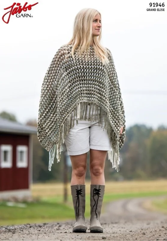 Sommarponcho stickad i Grand Elise Fynd