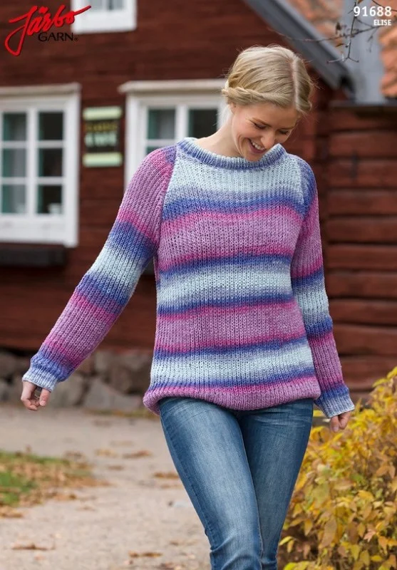 Sista chansen Stickmönster till stickad stortröja i Elise