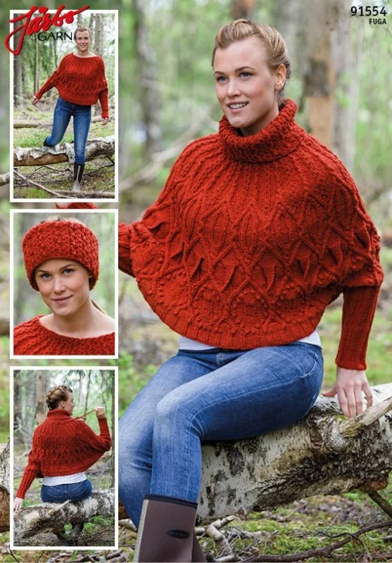 Stickmönster Poncho/cape i Fuga Populärt val