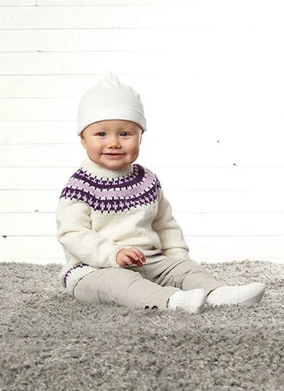Köp online Stickmönster till baby tröja i Baby Merino