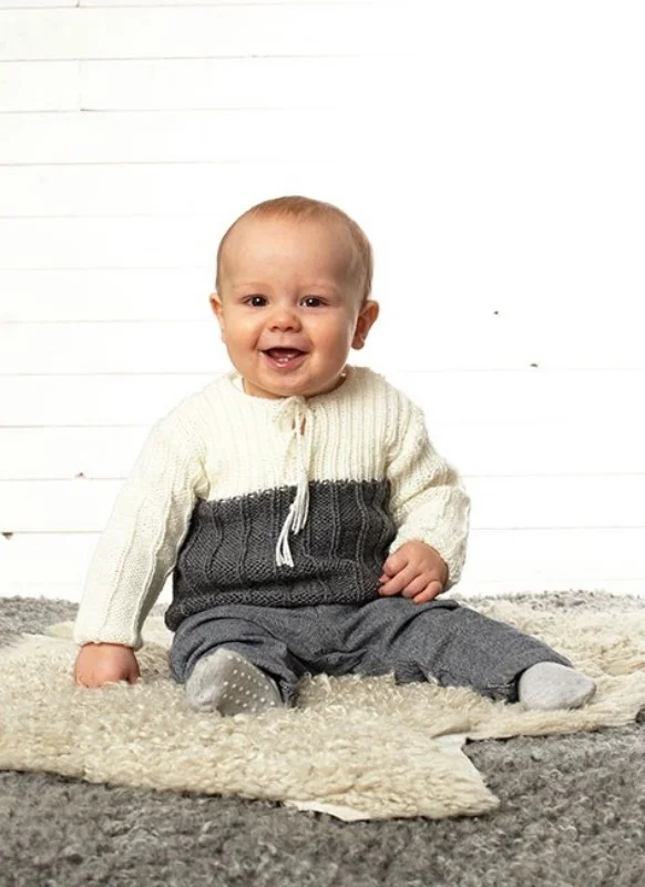 Stickmönster till tröja till baby i Freja Endast idag