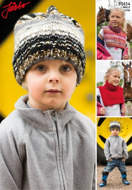 Stickmönster till mössa och fuskolle i Molly Lägg i varukorgen