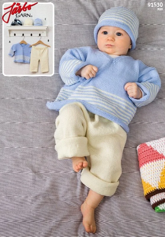 Reapris V-tröja och byxa till baby i Mio