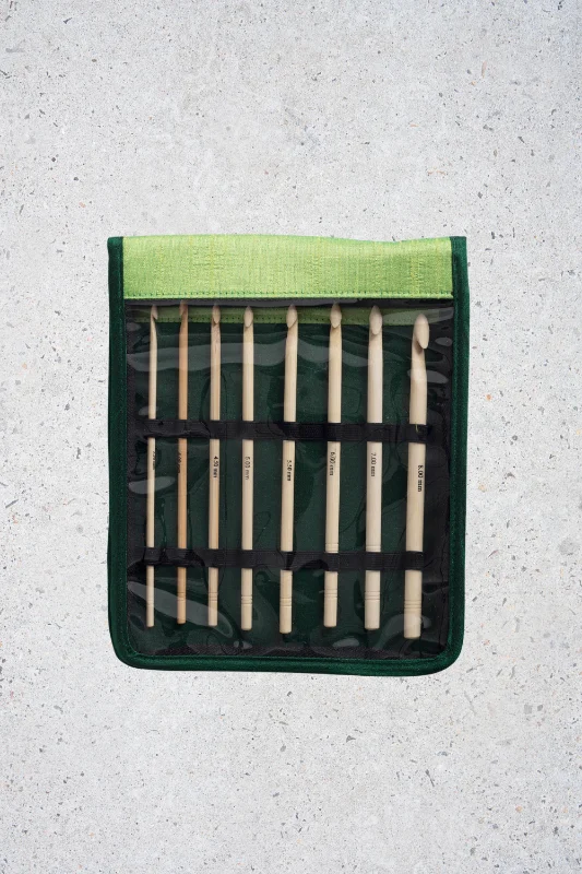 Billig Virknålar bamboo set