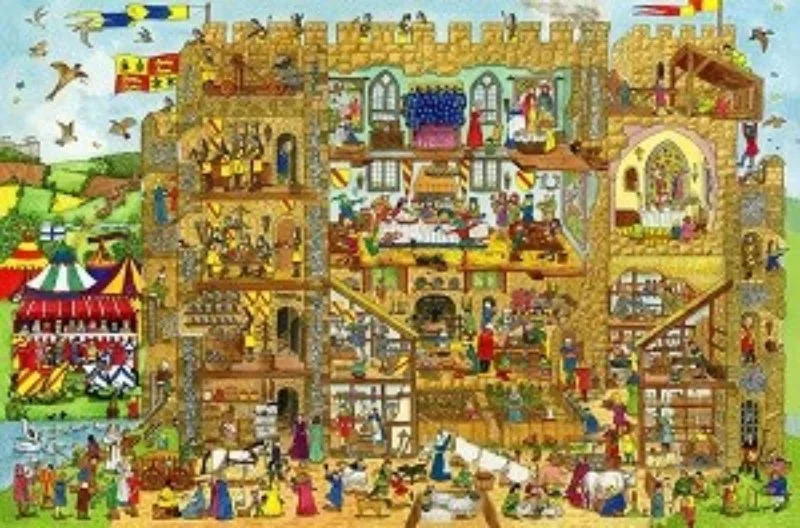 Pussel med slottsmotiv, 192 bitar Begränsat erbjudande