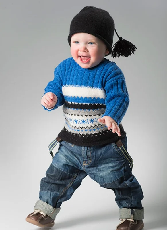 Tröja med mönster i Baby Merino Erbjudande