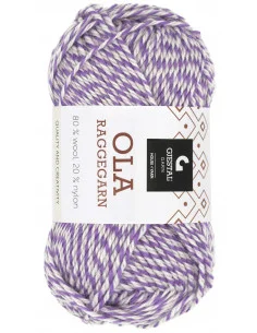 Ola Raggegarn 716 Lavendel/PUderrosa/Vit Mouliné Trygg betalning