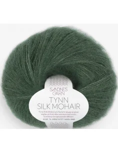 Begränsat antal Tynn Silk Mohair 8581 Skogsgrön