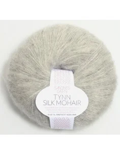 Tynn Silk Mohair 1022 ljusgråmelerad Utförsäljning