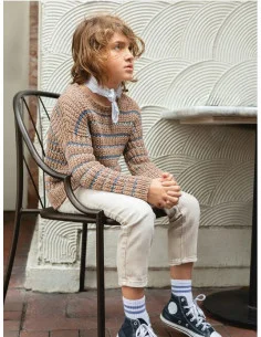 Snabb frakt Stickbeskrivning 2405 Sebbe Sweater Junior
