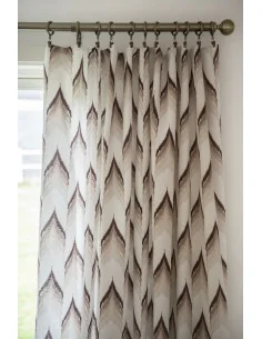 Endast idag Tyg Gardin Ikat brun Bom/poly