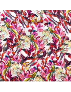 Viskos tyg print Rosa/Beiga Blommor Köp nu