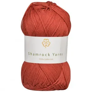 Extra rabatt Shamrock Yarns 100% Bomull Garn 22 Roströd