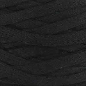 Hoooked Ribbon XL Trikågarn Unicolor 26 Svart Populär