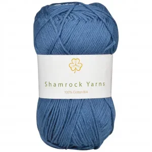 Shamrock Yarns 100% Bomull Garn 09 Marinblå Billig