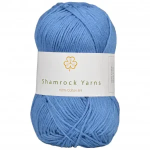 Shamrock Yarns 100% Bomull Garn 10 Dov Ljus Jeansblå Populärt val
